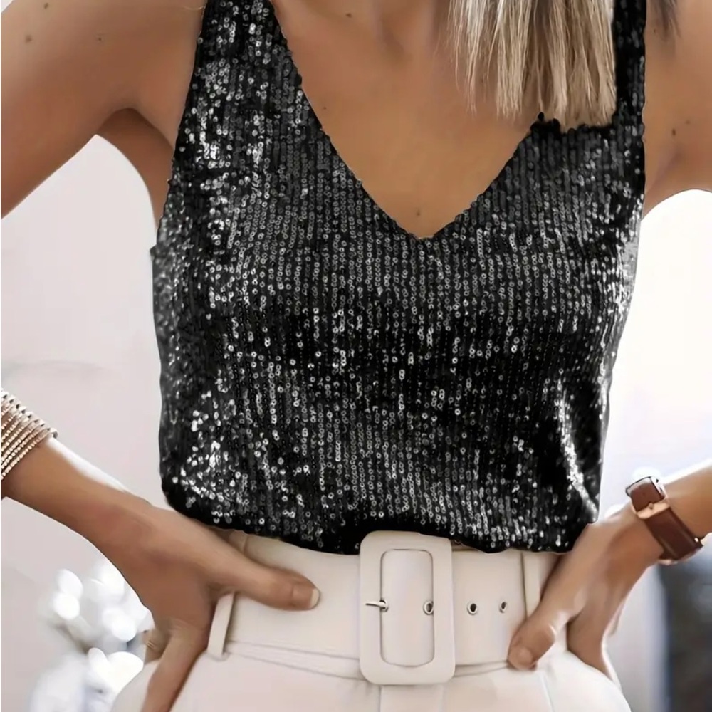 NEW- Full Sequin Tank